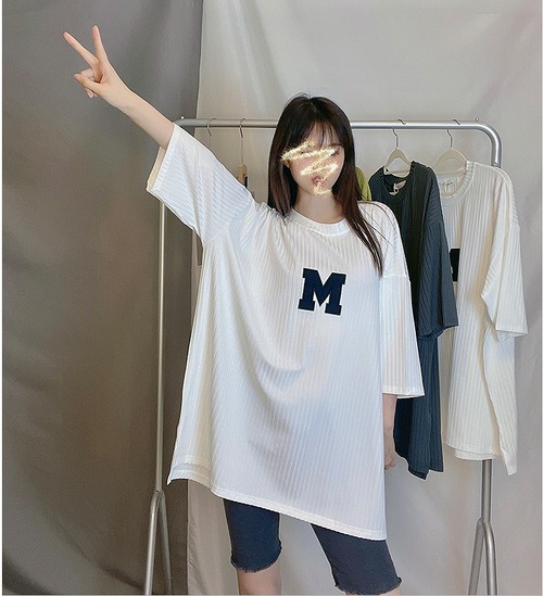 【春夏新作】ファッション/人気Ｔシャツ♪ホワイト/ブラック2色展開◆#sbcmt-28632a7