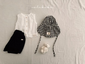 【valu bebe】エアリーコットンブラウス アイボリー 70〜110cm