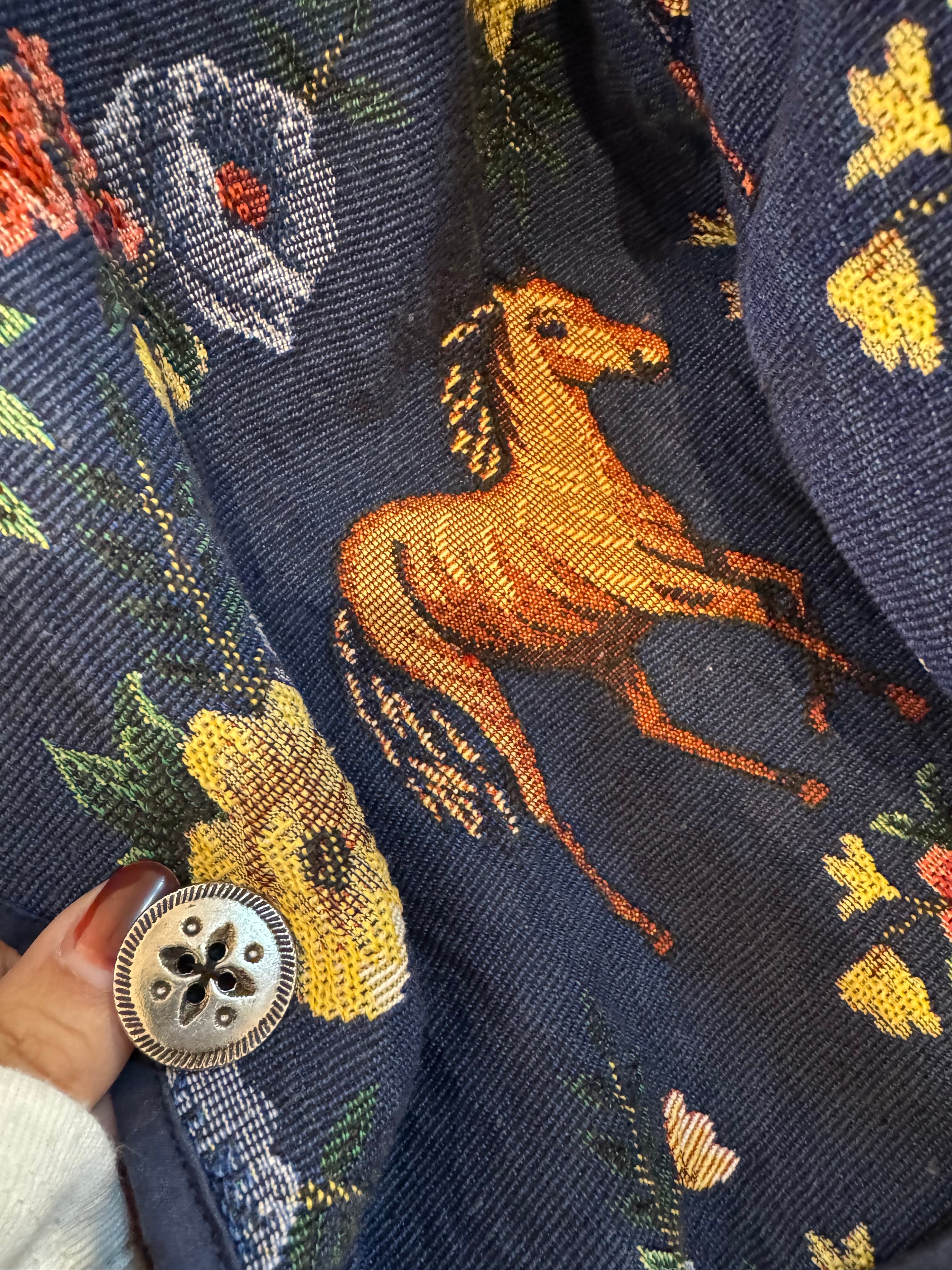 vintage 馬と花ゴブランジャケット | Chinon fashion＆vintage