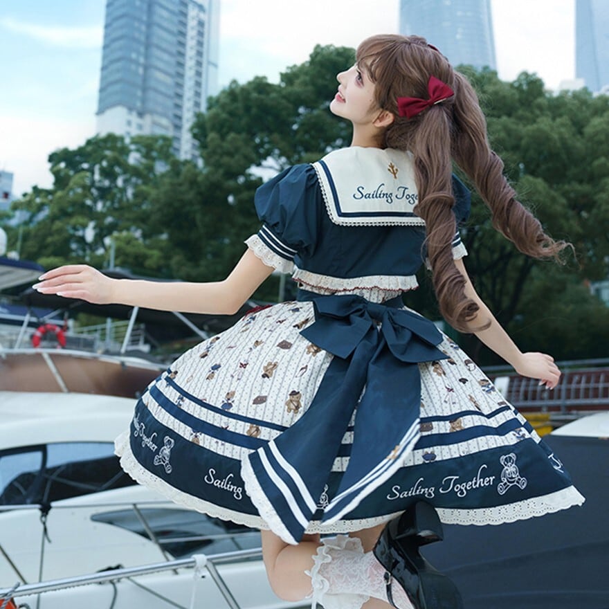 SEASONZ 可愛い服 ふわふわ アイドル衣装 マリンコーデ セットアップ