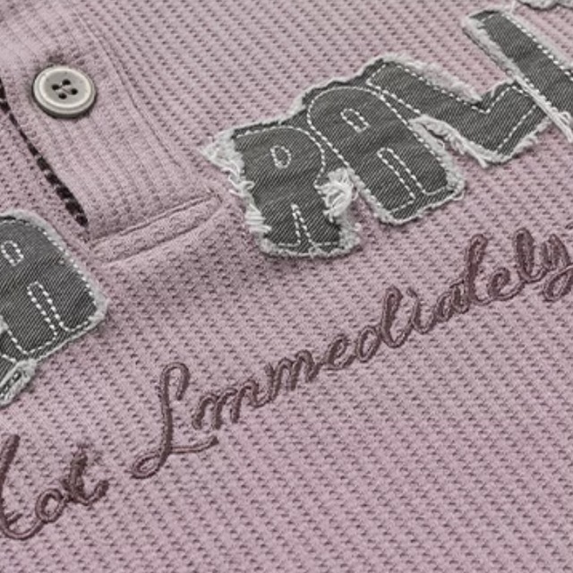 border sleeve layered polo tee　ボーダースリーブレイヤードポロティー　J2139