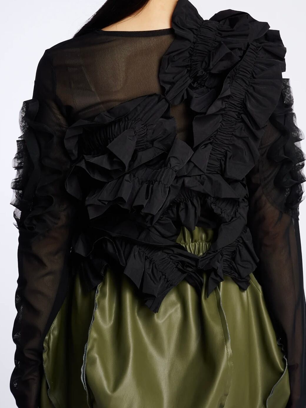 HOUGA ホウガ kiki frill vest カラーBLK トップス