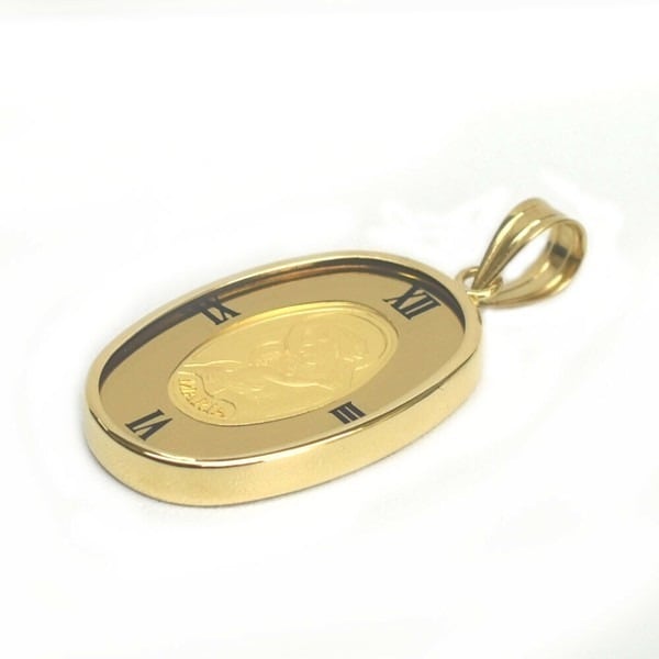 純金　メダル チャーム 24金/18金 純金 メダル チャーム 24金/18金 コイン エンジェル 純金 1/25oz k24