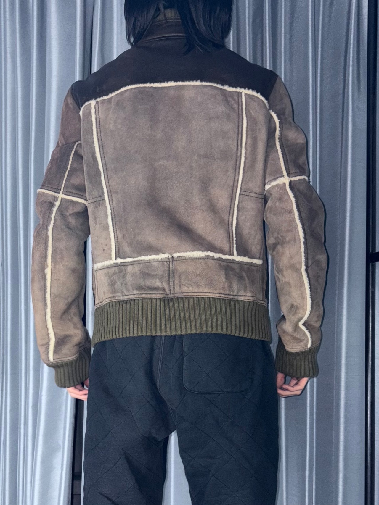 D&G patchwork mouton riders jacket