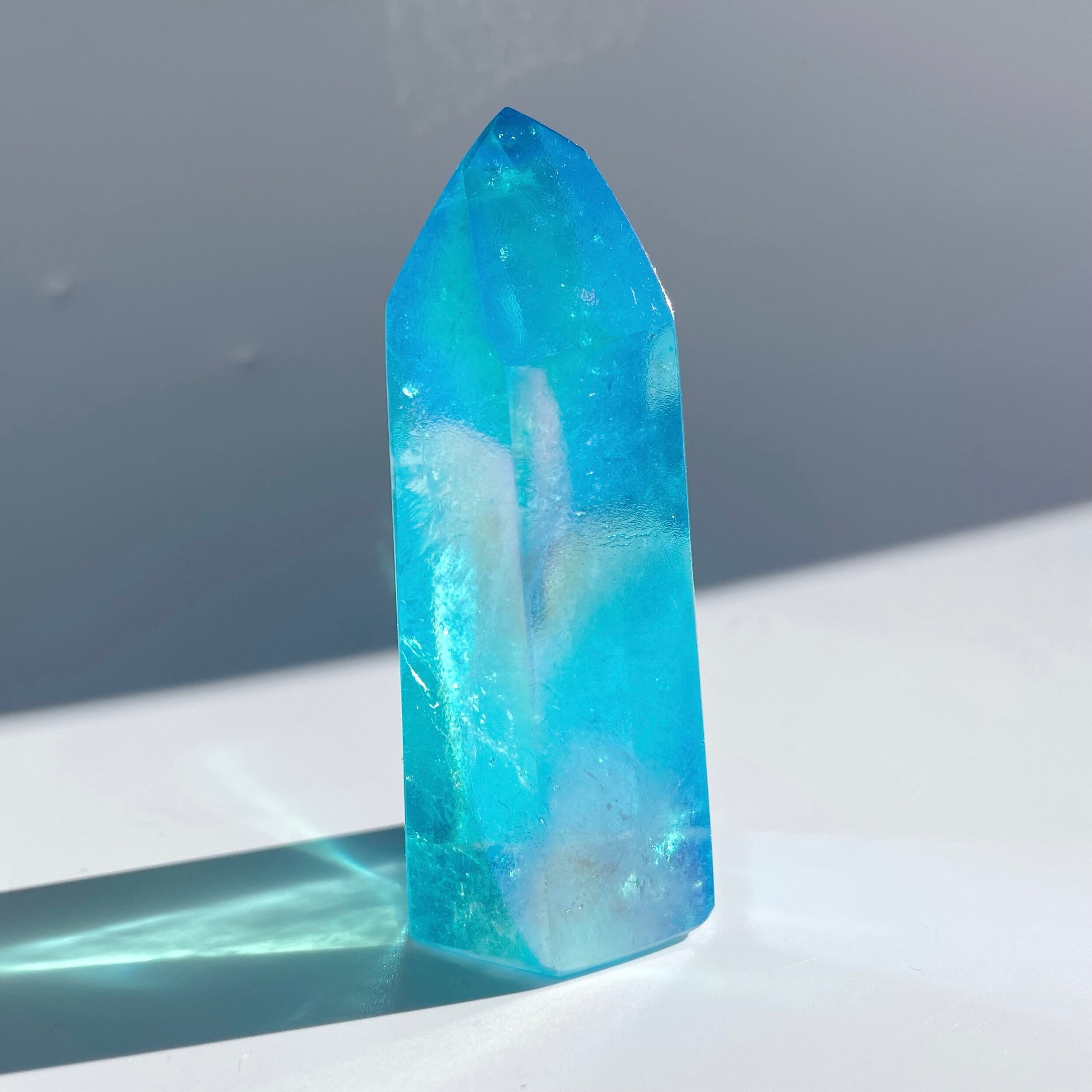 とても綺麗なアクアオーラ水晶！ アクアオーラクォーツ タワー03✧Aqua Aura Quartz ✧オーラ