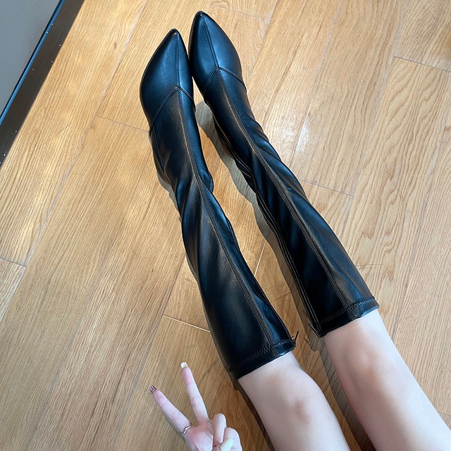 ロングブーツサマーレッド 靴 シューズ 夏物 部族の婦人靴75795072471