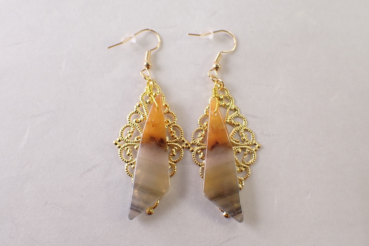 アベンチュリンピアス　24.1ct　[C9‐194]