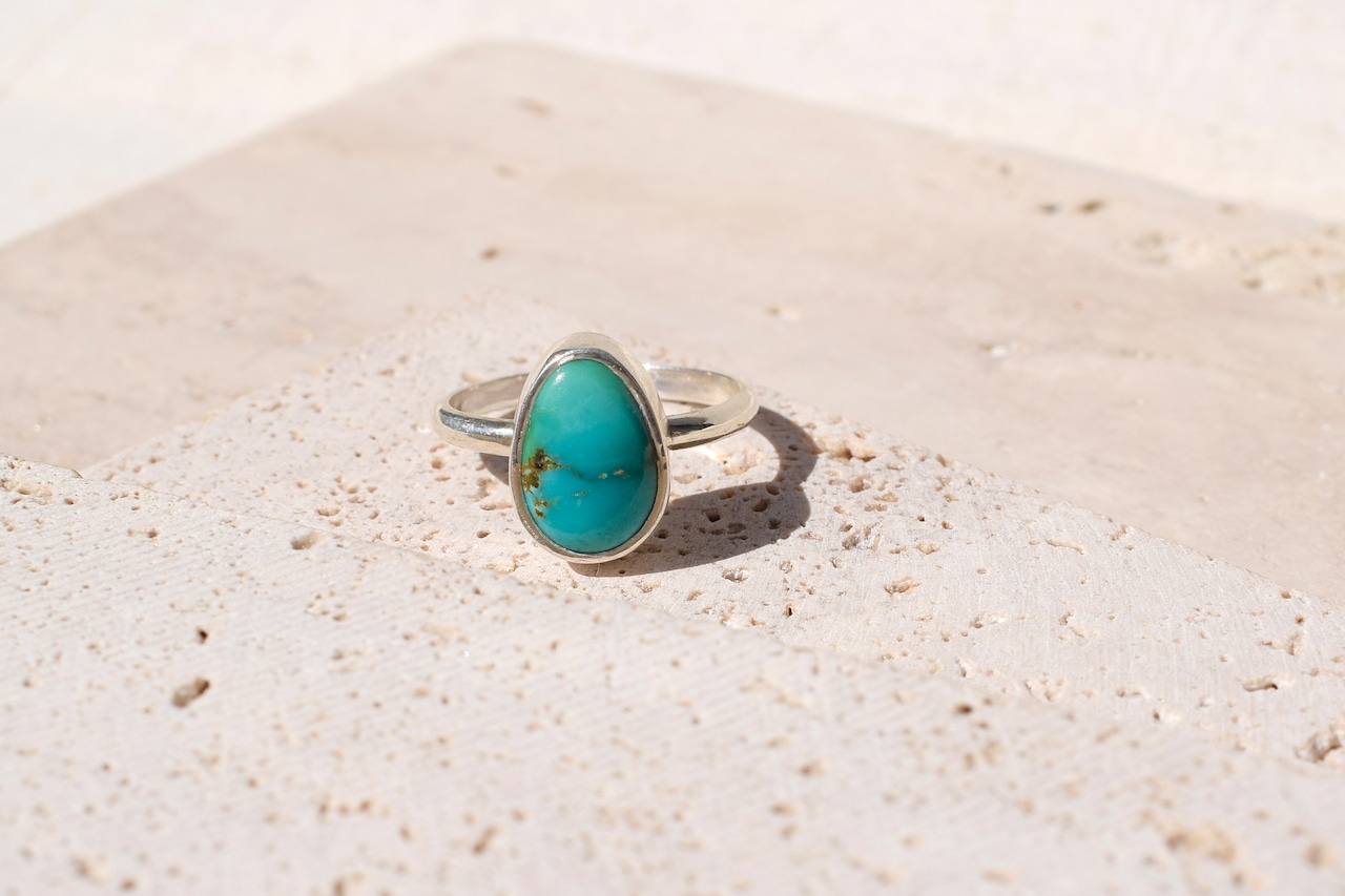 Emerald Valley turquoise silver ring 《silver925》【受注製作】