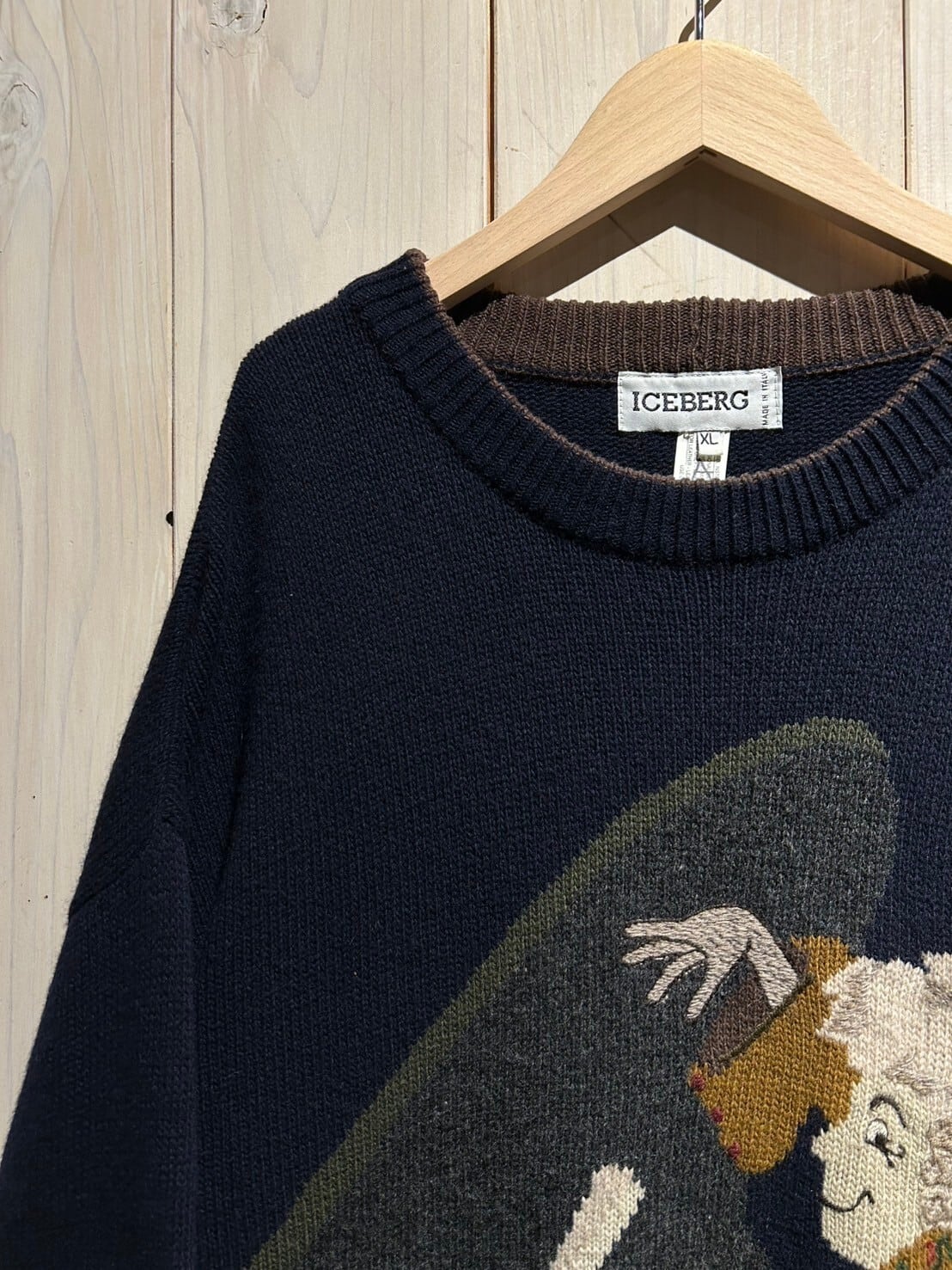 ICEBERG モーツアルトデザイン ヴィンテージ ニットセーター a.k.a.C.a.k.a vintage】