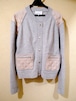 美品★3.1PhillipLim 3.1フィリップリム キルティングデザイン カシミア混 ブルゾン カーディガン★ 着回しに便利な中間色コンビネーション 