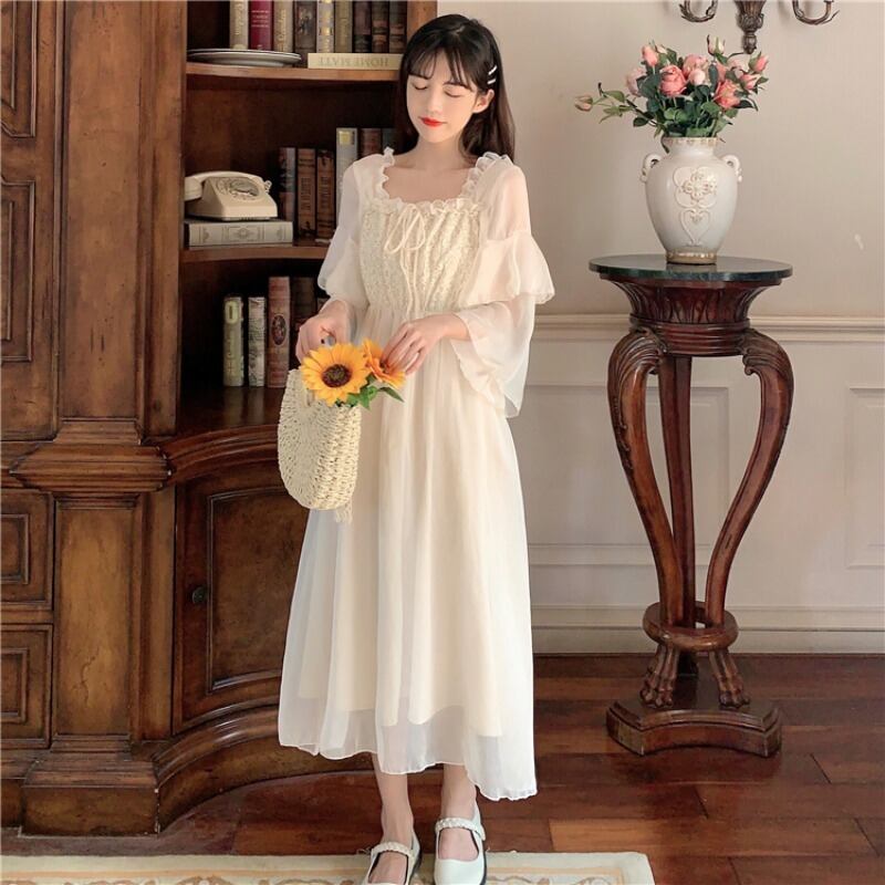 2020年夏のウエストスリミングシフォンスカートスモールミドル丈フェアリードレストレンドの新しい女性バージョン 1号婦人16979991762