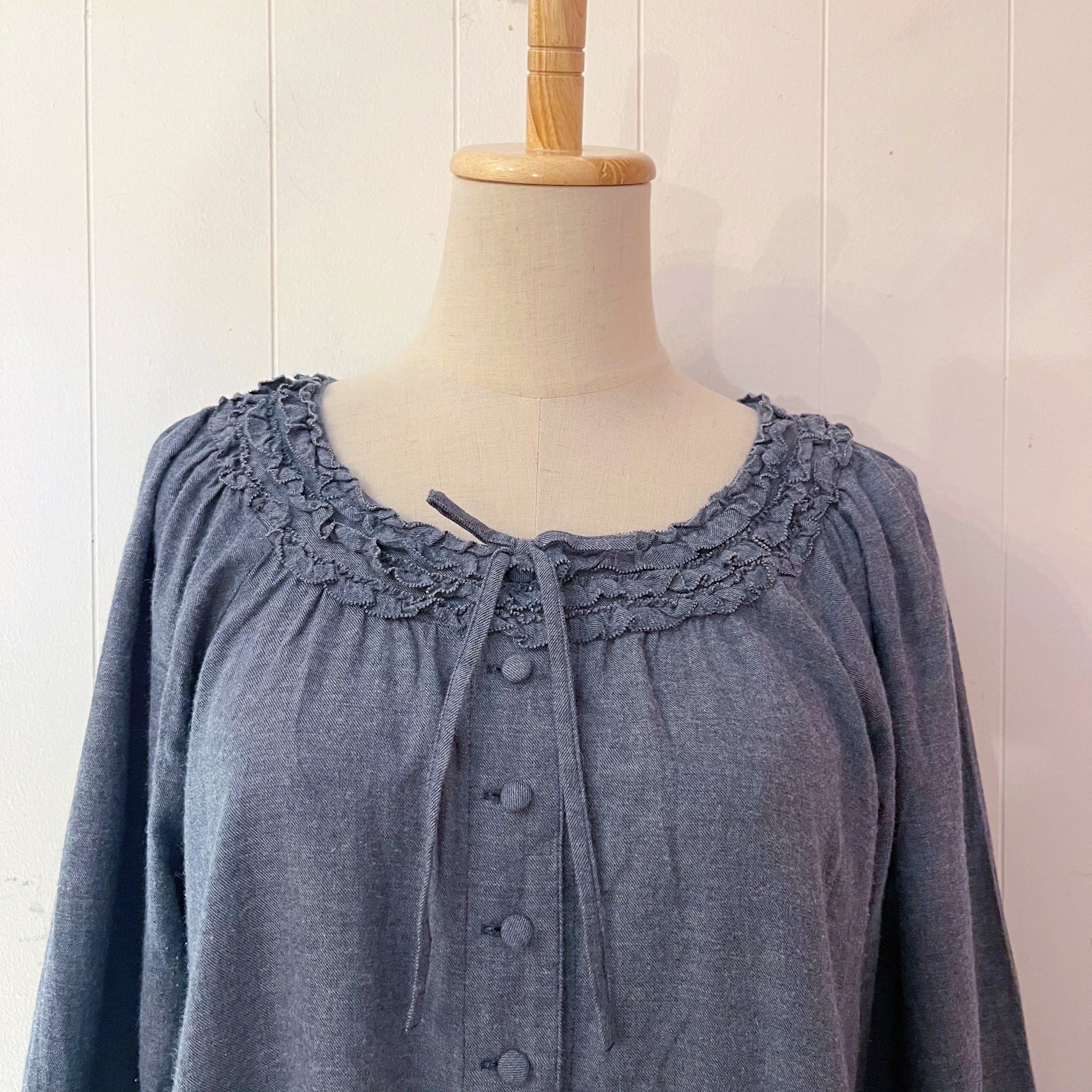 PINKHOUSE / cotton frill gather one-piece