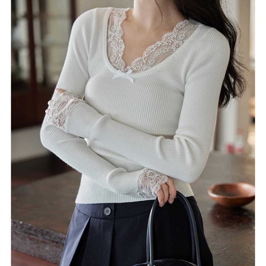 v neck stripe sweatshirt