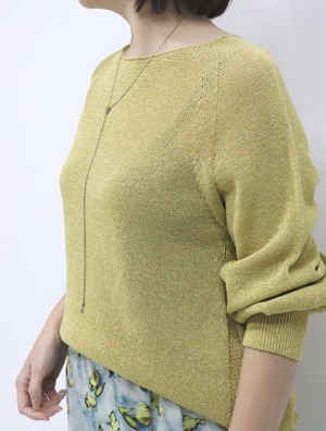 ラメカミファインプルオーバー(イエロー)