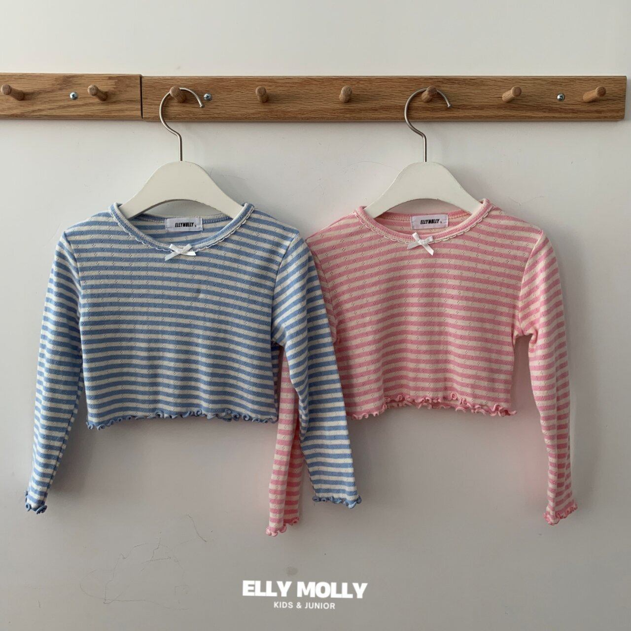 «sold out»«ジュニアサイズあり»«elly molly» アイレットボーダートップス 3colors