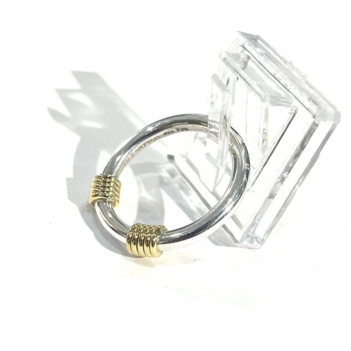 希少【TIFFANY&CO】【11-12号】2937 silver925×18KYG コイルリング