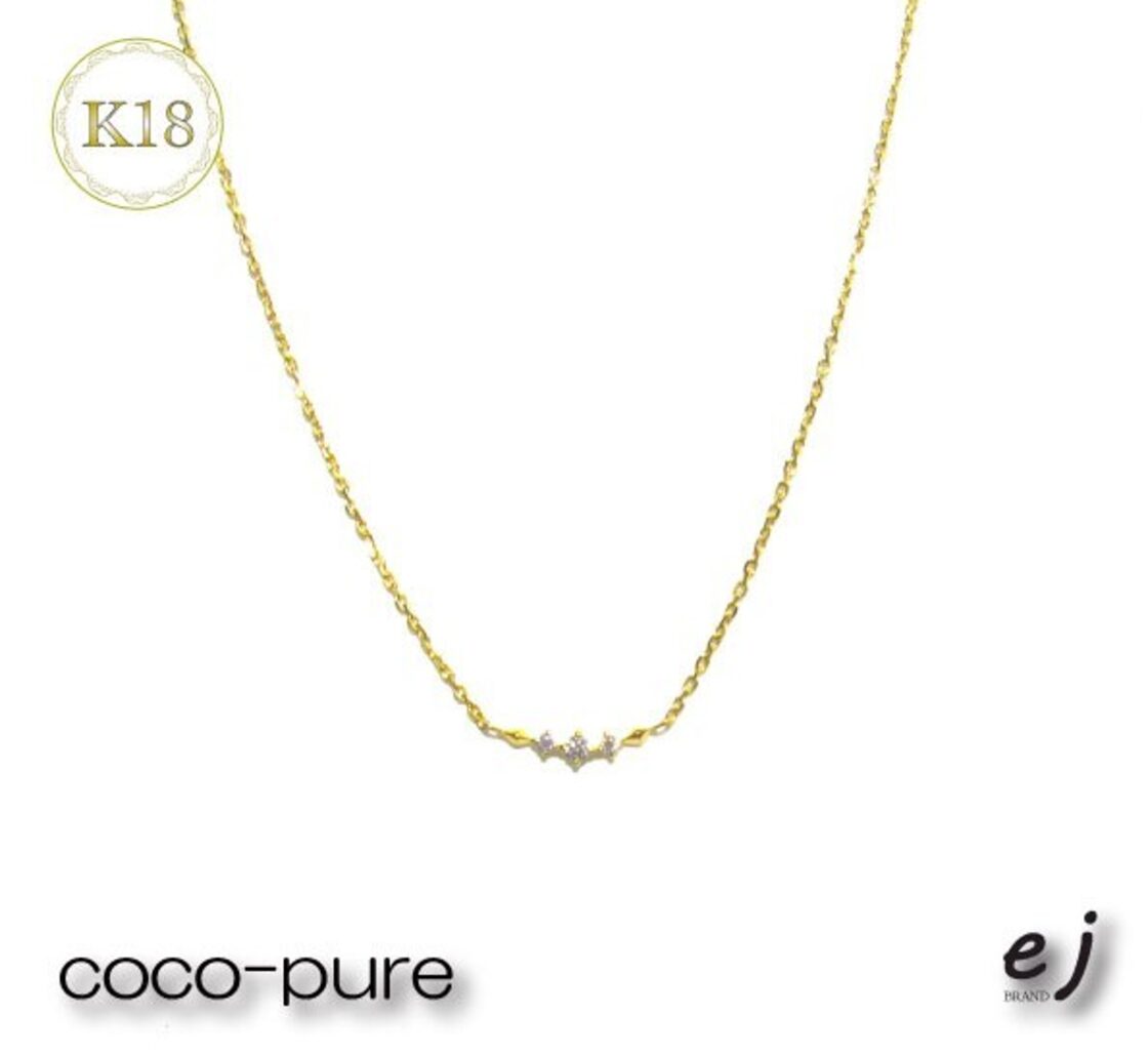 ejBRAND『coco-pure』天然ダイヤモンド3石0.06ct アンティーク調 