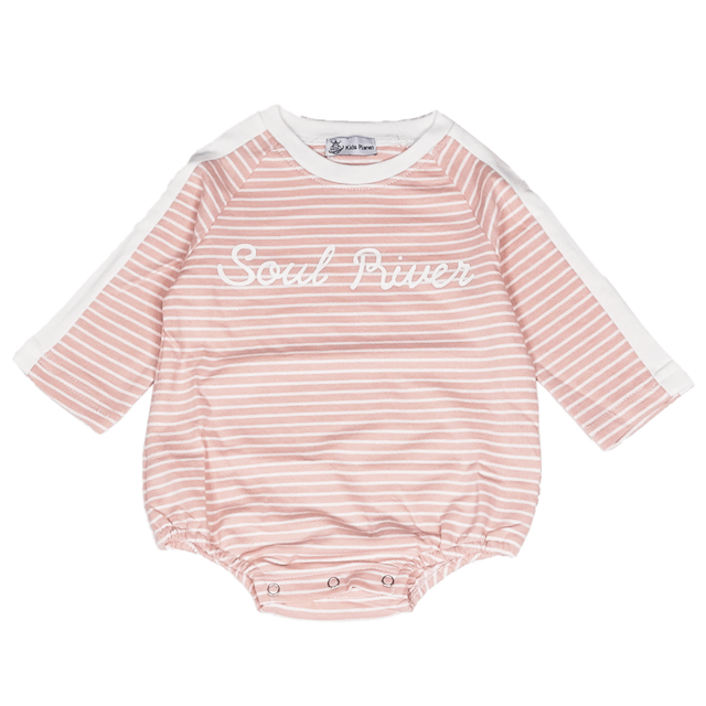 KPbaby ボーダーロンパース PINK