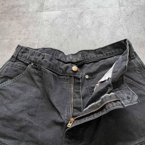 00s USA製 ブラック ダブルニー Carhartt B01 BLK w36 詳細写真8