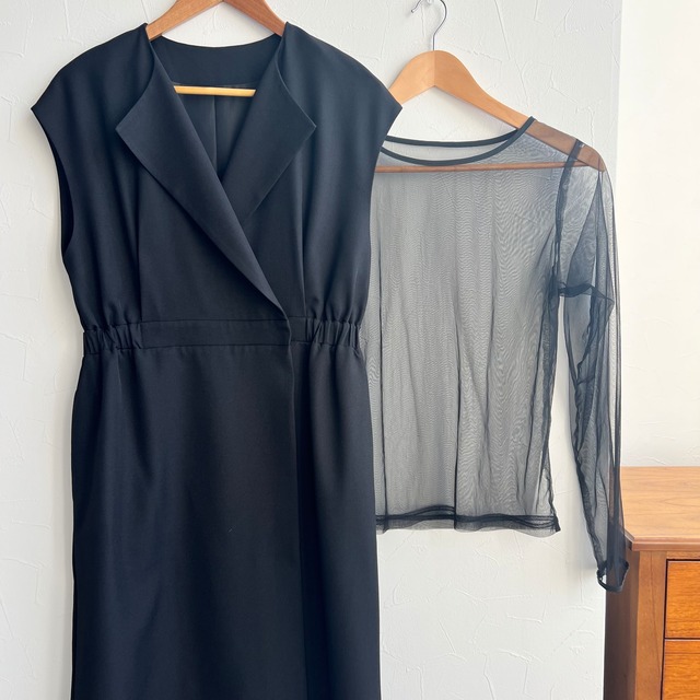 【SET】シアーTOPS×ジレワンピースset【p247790-z】宅配便送料無料/宅配便発送