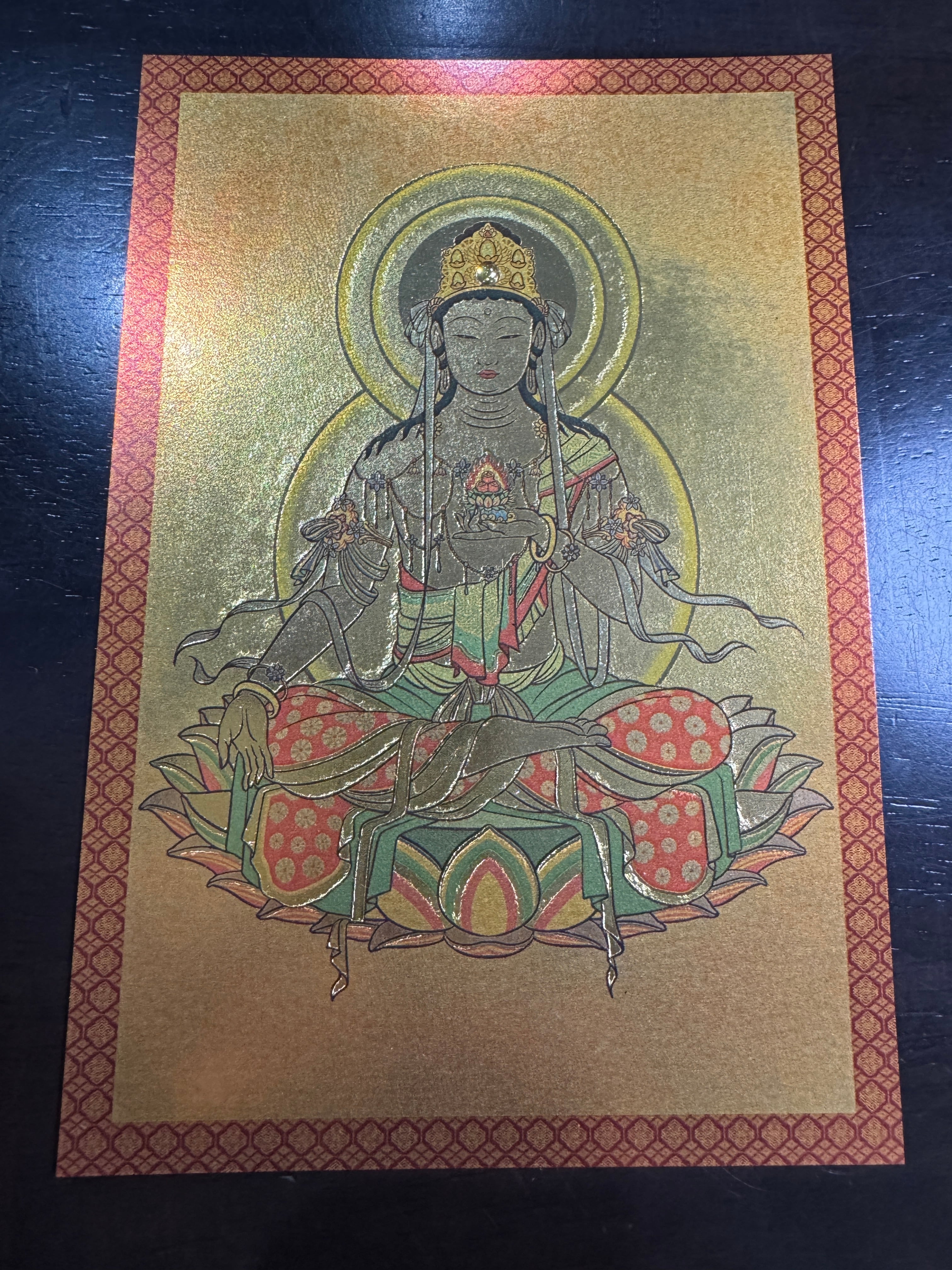 虚空蔵菩薩水晶お守り 守り本尊 虚空蔵菩薩セット【水晶守り絵・お守り本尊カード・お