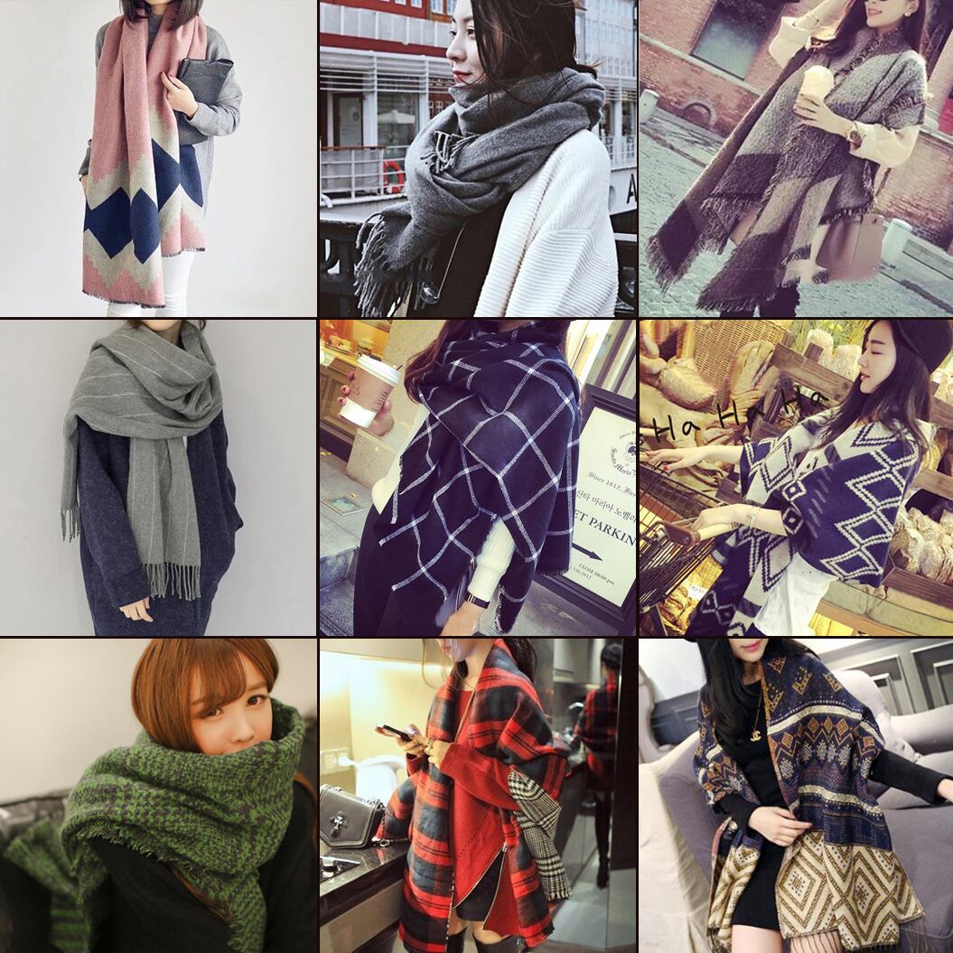 スカーフ オータムウィンターロング 秋物 冬物 ブラック・アイド・ピーズ36747707439