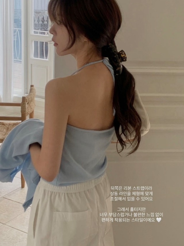 (予約) miel / Basic halter tank top 5color