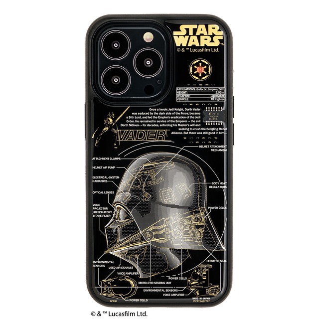 FLASH Darth Vader 基板アート iPhone 13Pro ケース 黒