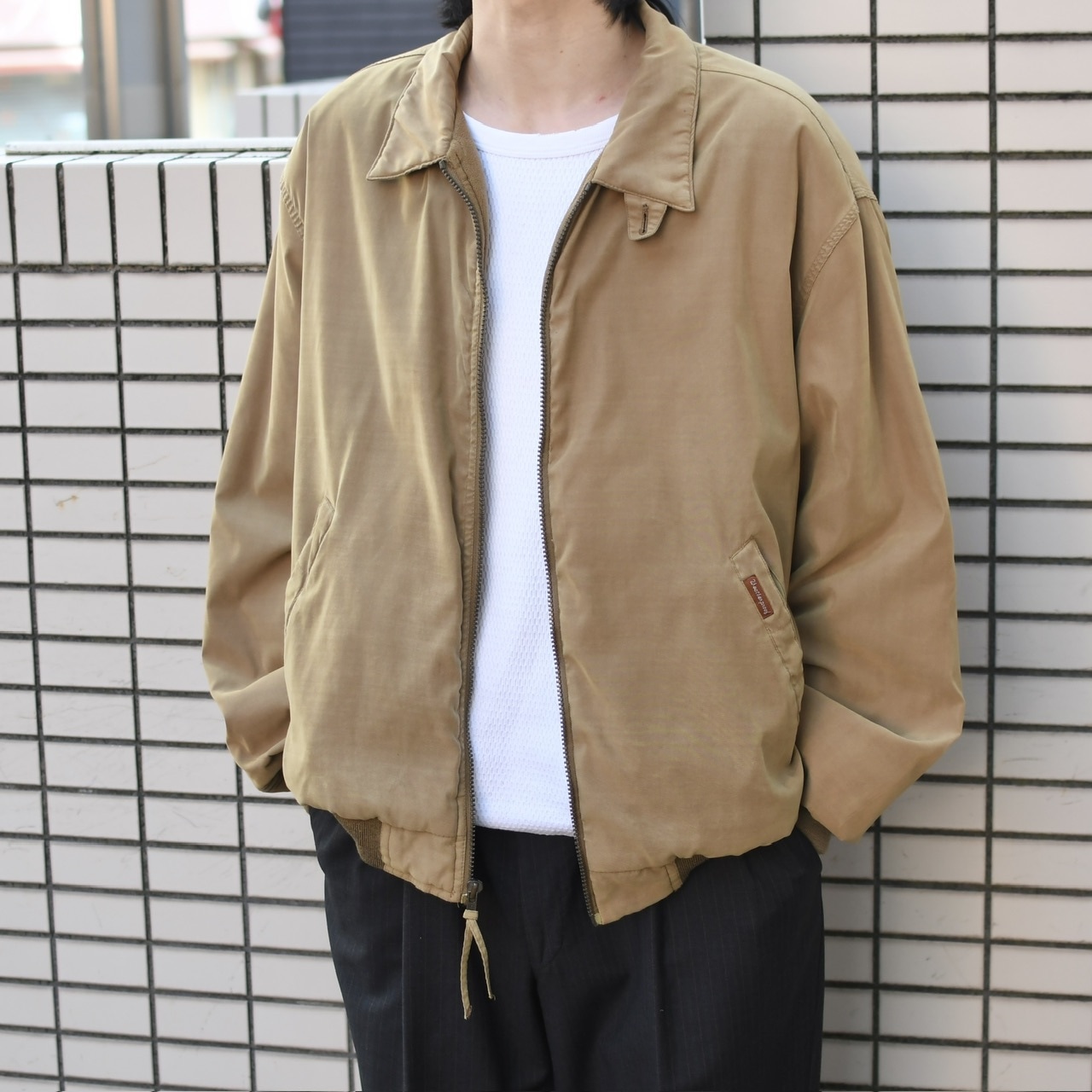 weatherproof fade fake suede blouson mustard