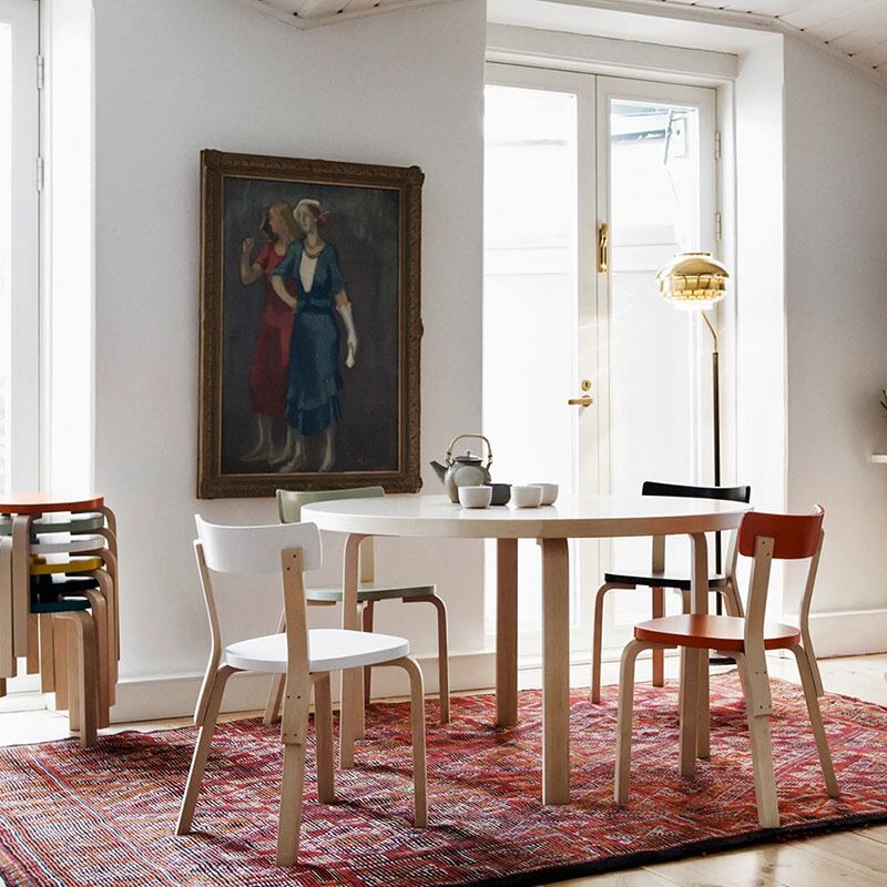 artek テーブル 91 (d. 125) ホワイトトラミネート テーブル 91（d. 125）ホワイトラミネート – Artek Tokyo Store