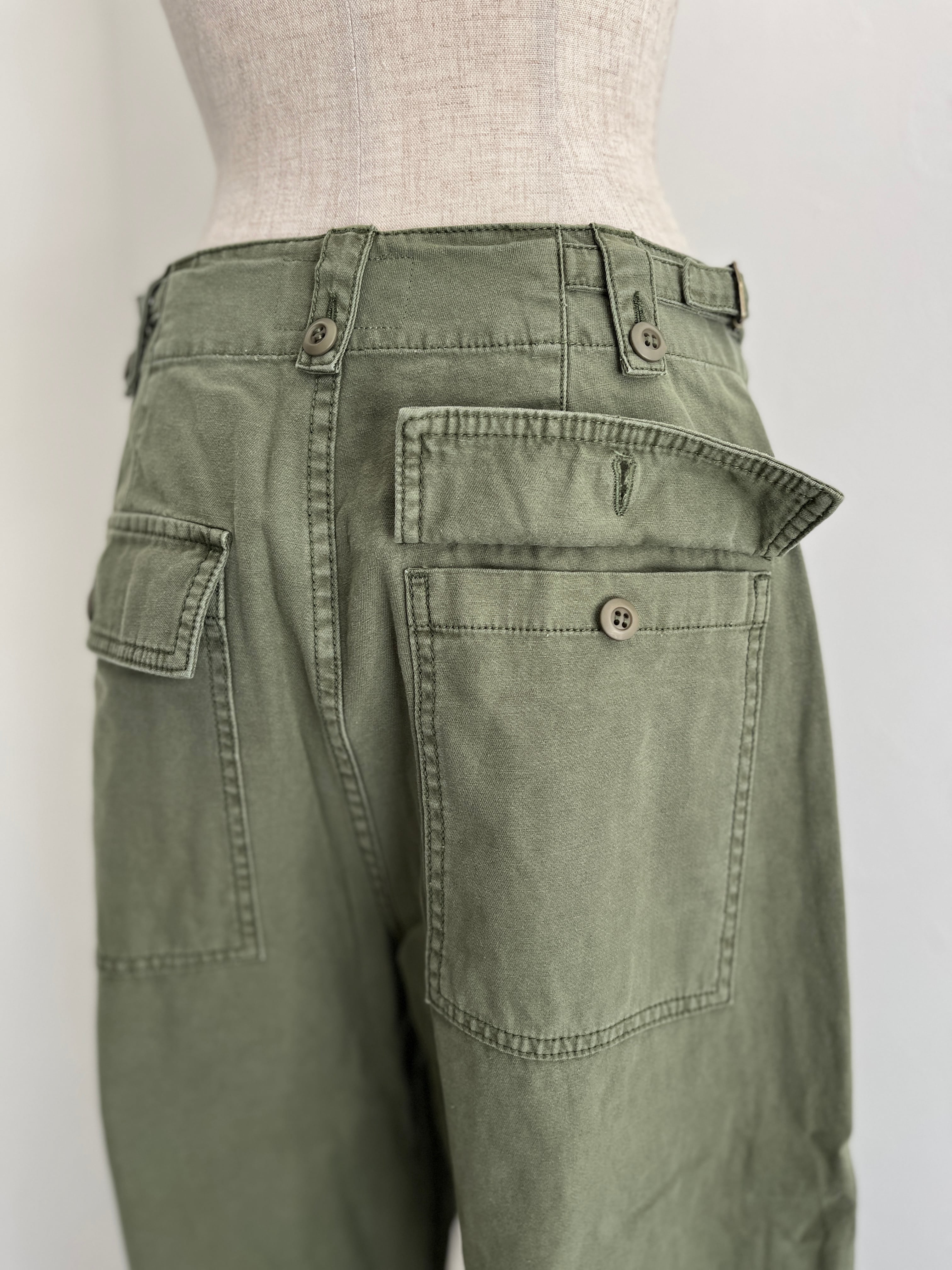 My Fav. CHILD WOMAN／綿ツイル 製品硫化染めファティーグパンツ