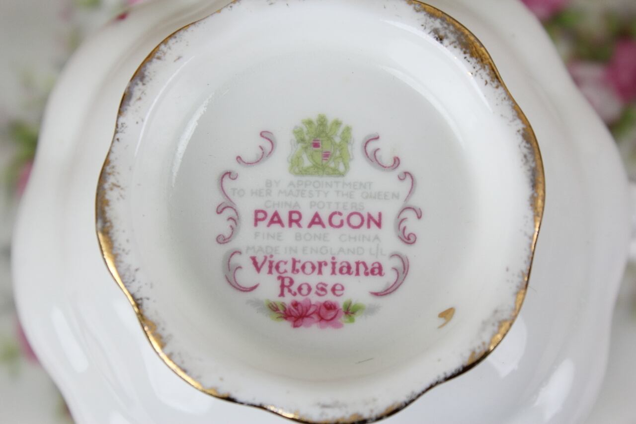 パラゴン ヴィクトリアナローズ トリオ ティーカップ ケーキ皿 デザートプレート バラ PARAGON ヴィンテージ イギリス | epoca