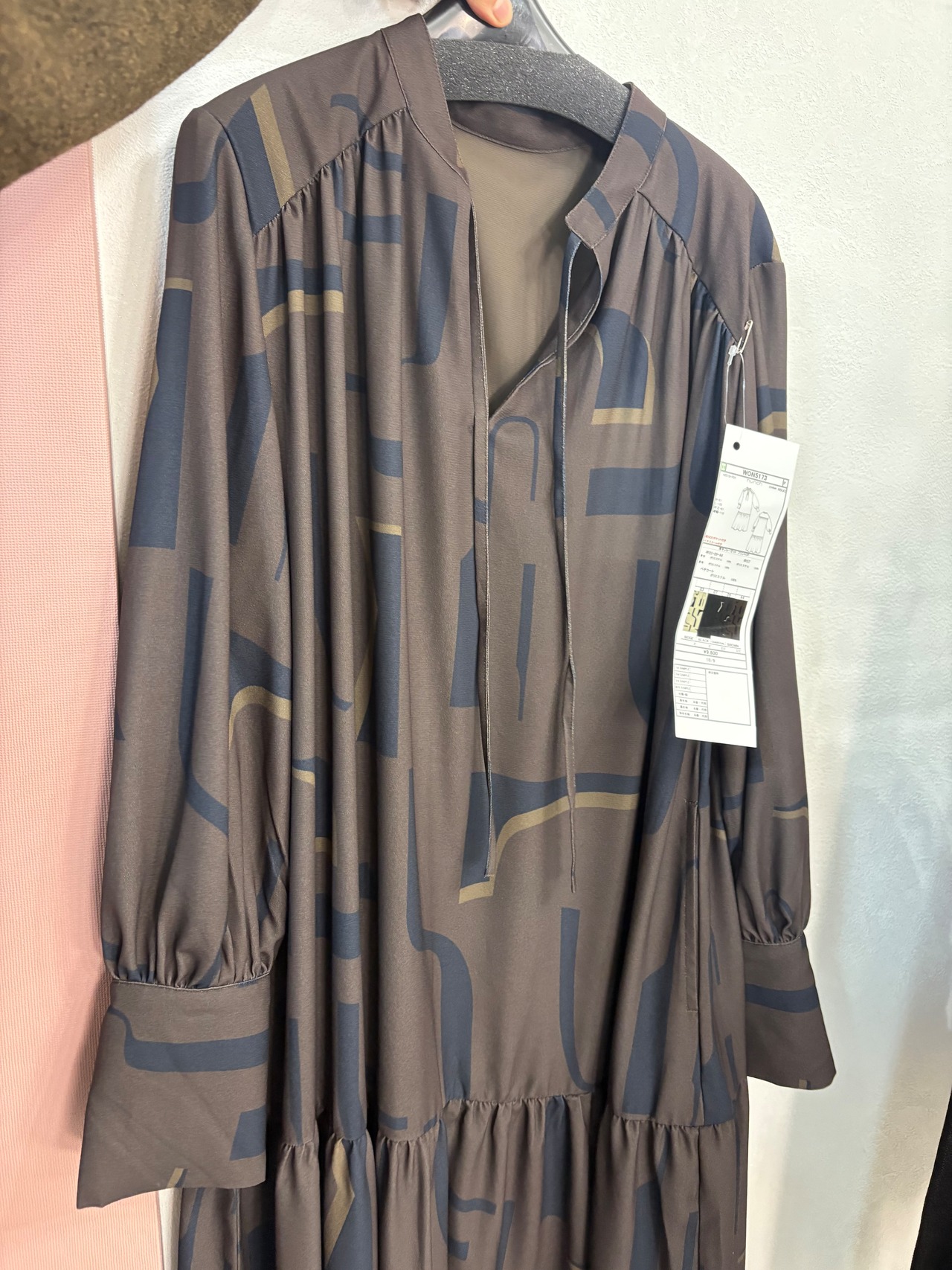 hunch　厚手ジョーゼットプリントOP　WON5173