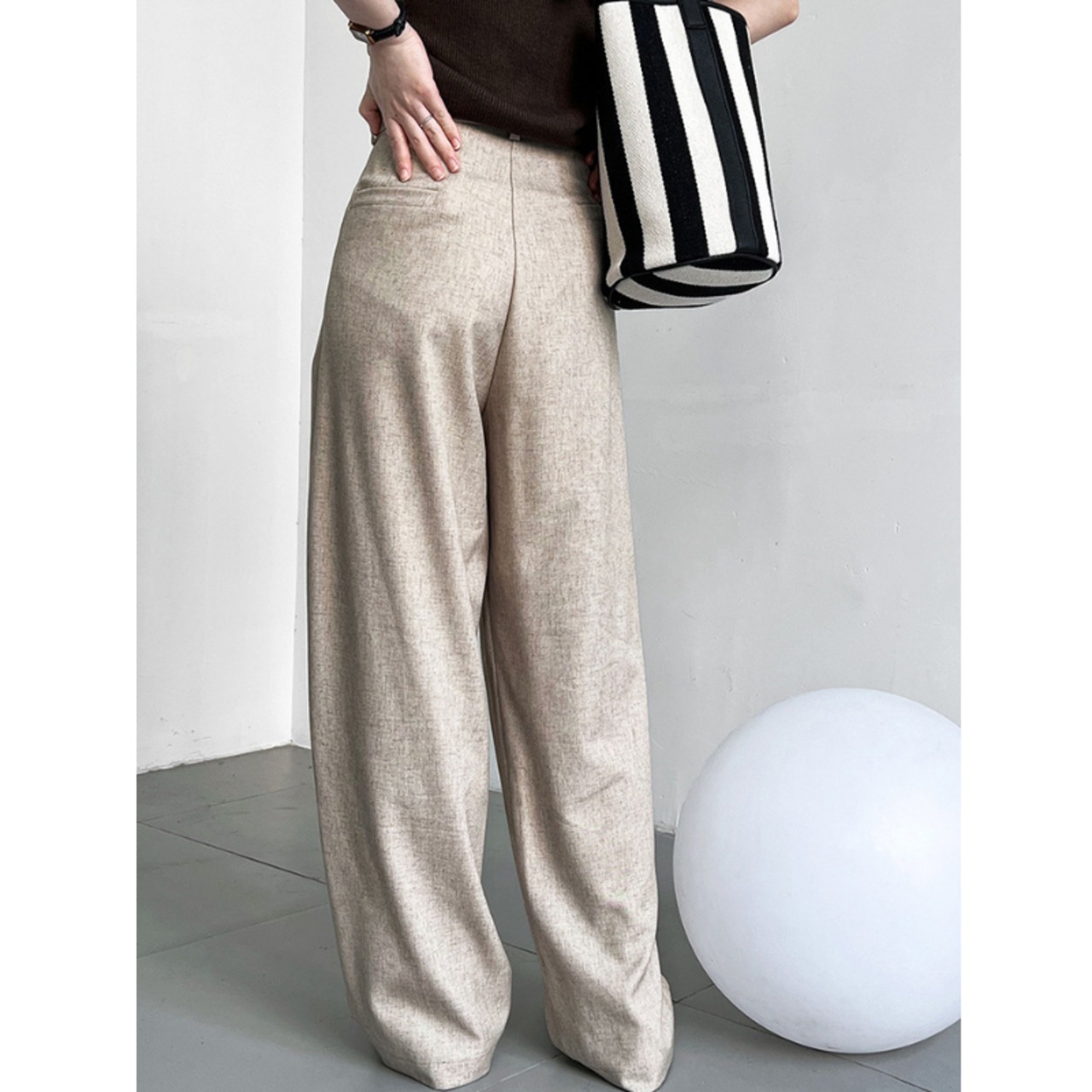 ドレープワイドパンツ 3color W01219