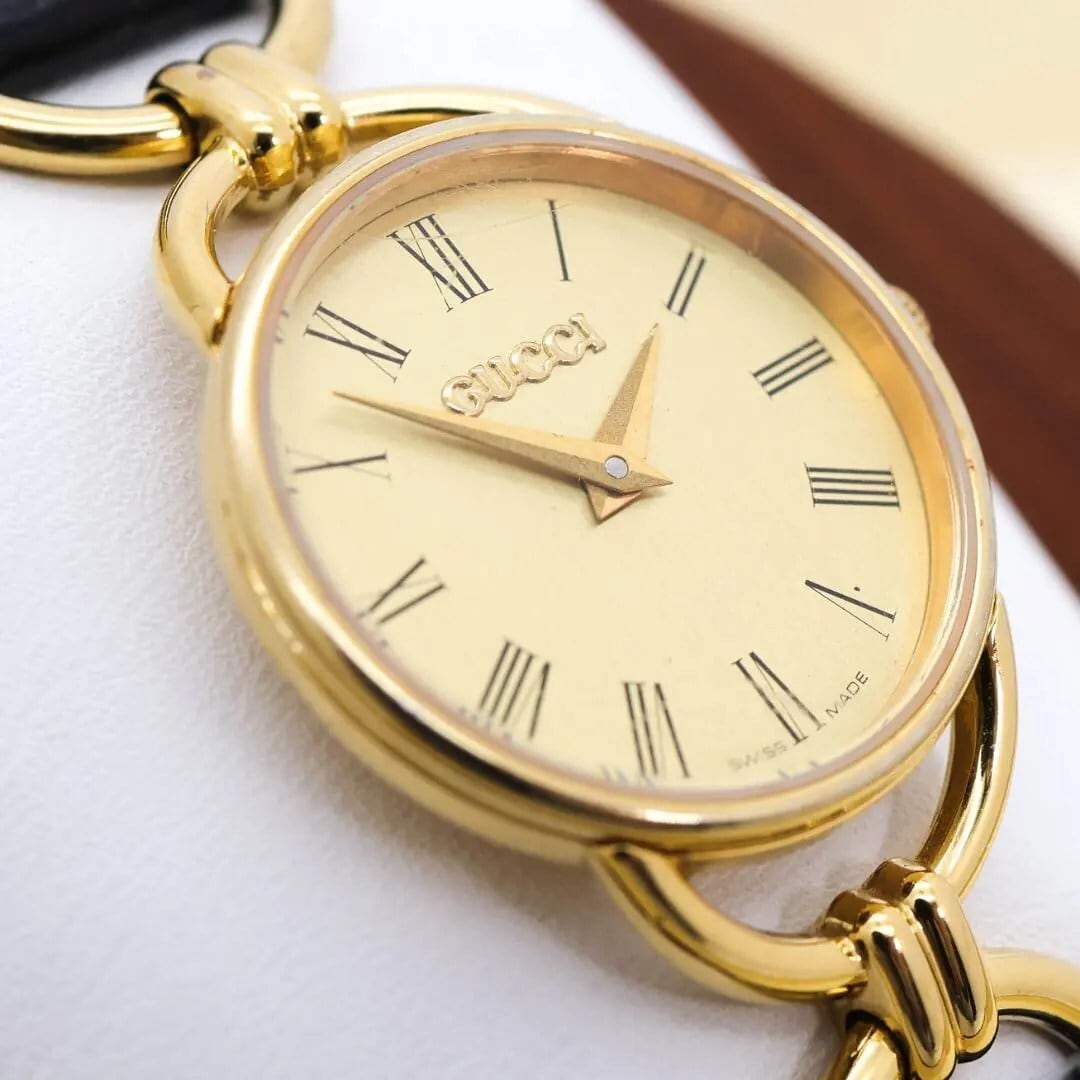 稼働 GUCCI 腕時計 ゴールド 6000.2.L レディース レザー2928 | Like a