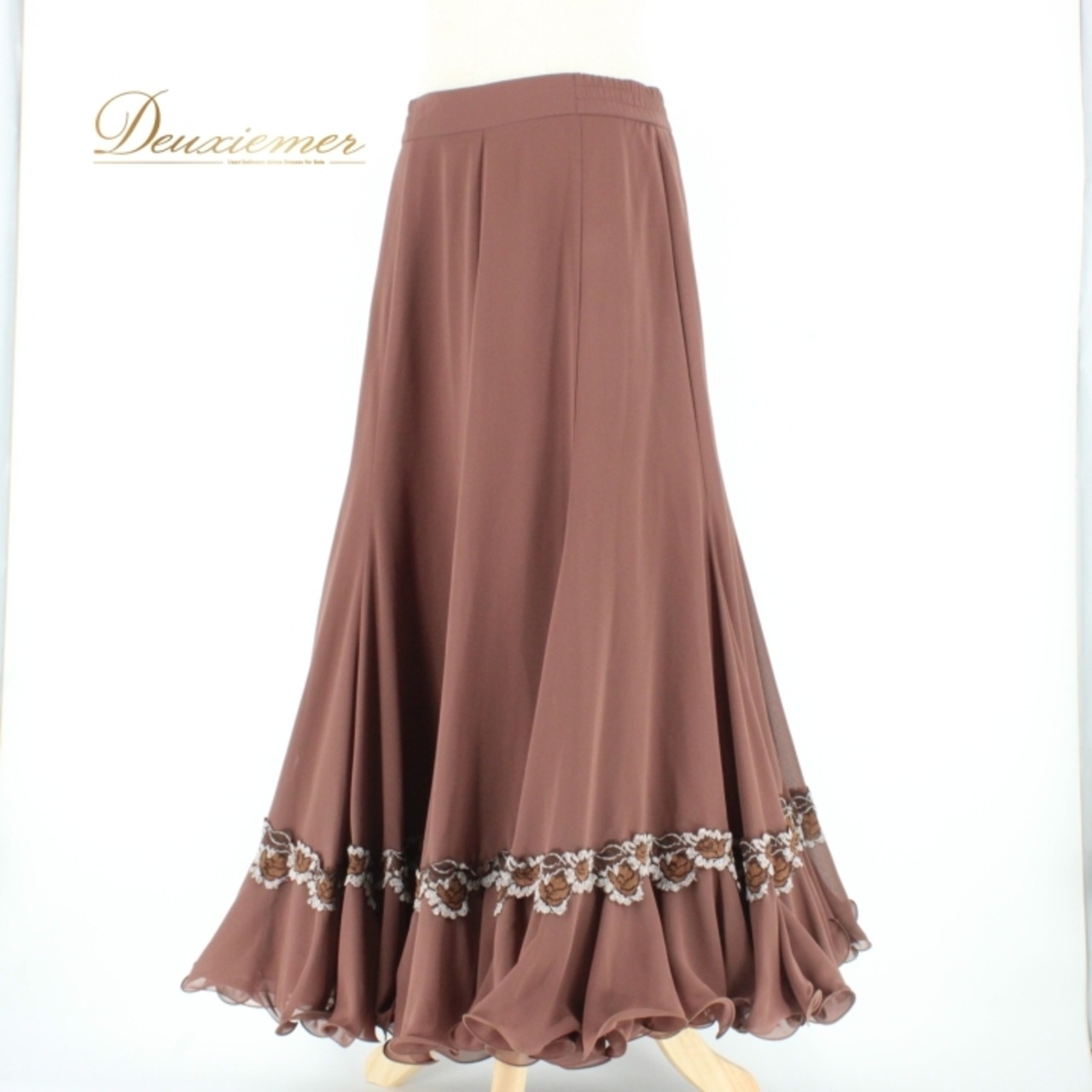 社交ダンス 衣装 スタンダード スカート レッスンウェア レディース ブラウン系 SEKINE セキネ 茶色 練習着 フェミニン かわいい エレガント フレア スカート おしゃれ 大人可愛い レッスン用 ダンス衣装 女性用 スポーツウェア ポリエステル素材 練習用 スタイリッシュ おおきめサイズ フォーマル ルーズフィット 動きやすい スタイリング 柔らかい 生地 着心地良い