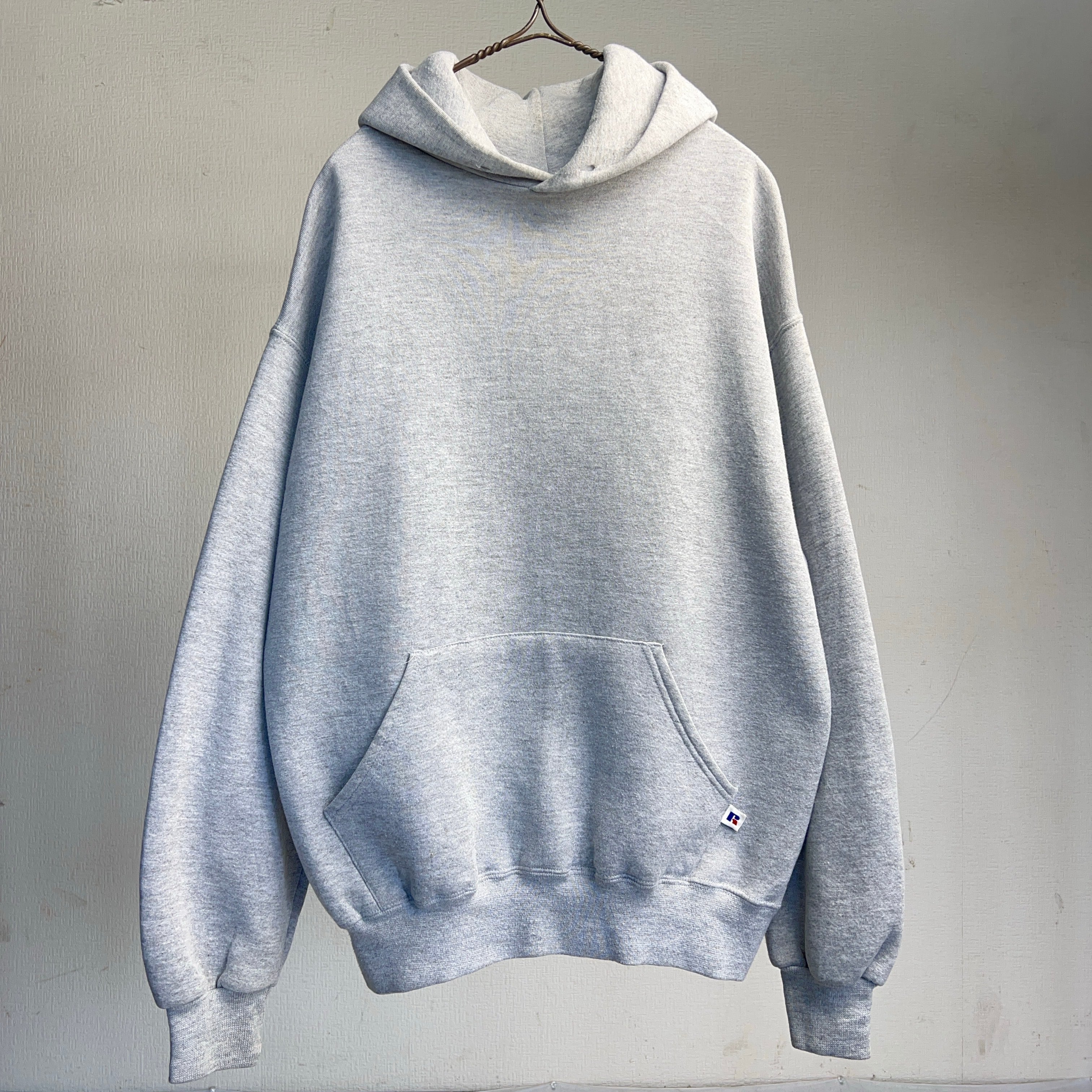 90s USA製　ラッセルアスレチック　パーカー　フーディー　グレー　L 90's Russell Athletic Hoodie Smeatshirt 90年代 ラッセル