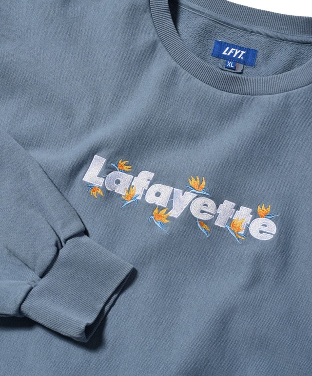 LFYT】STRELITZIA LOGO US COTTON PIGMENT DYED CREWNECK クルーネック