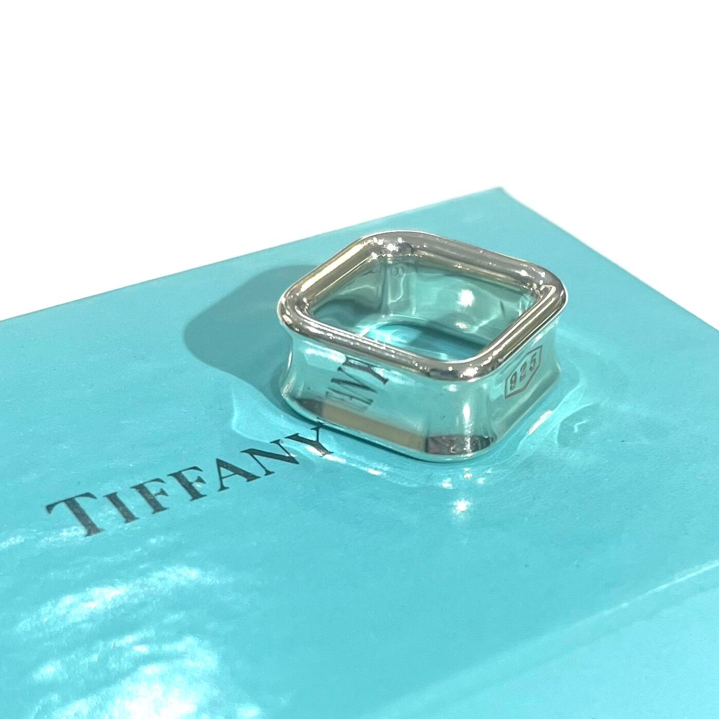 TIFFANY&CO.】【約4-5号 】2476 希少1837 スクエアリング／シルバー925