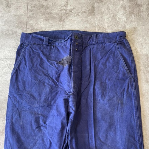 50-60s フレンチワーク コットンツイル パンツ W35 詳細写真4
