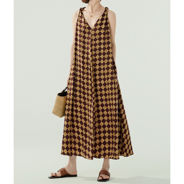ダイヤパターンサマーワンピース K0309