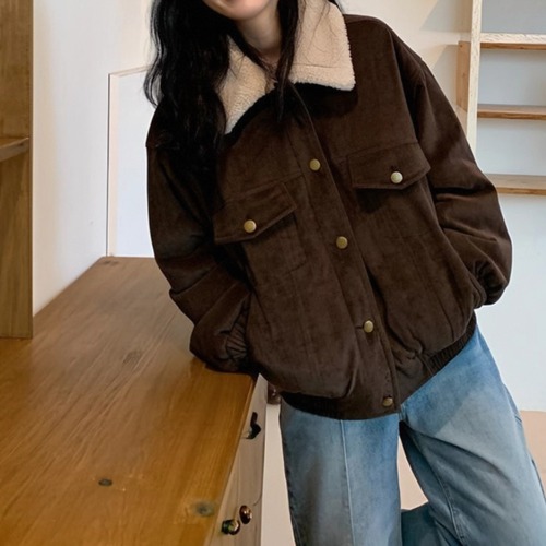 2色／ボアカラージャケット ・9539