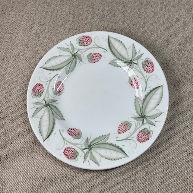 スージークーパー「ワイルドストロベリー プレート16.7cm」イギリス製 ヴィンテージ susie cooper