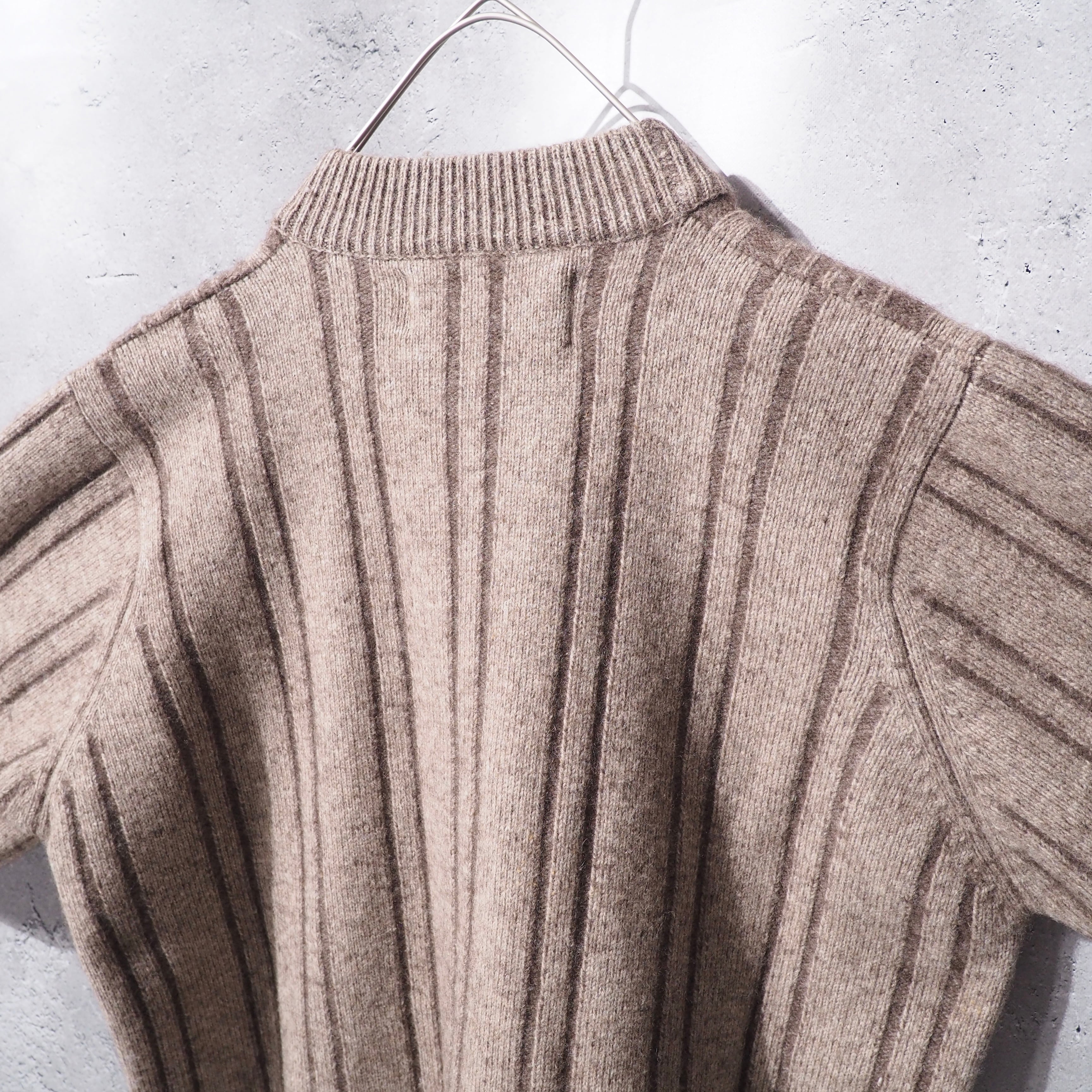 1990s " Cashmere mix " Twist Rope pattern vintage knit