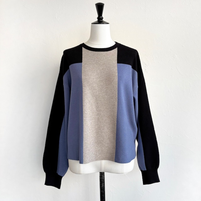 〈SELECT〉ジオメトリックニットプルオーバー H-851015