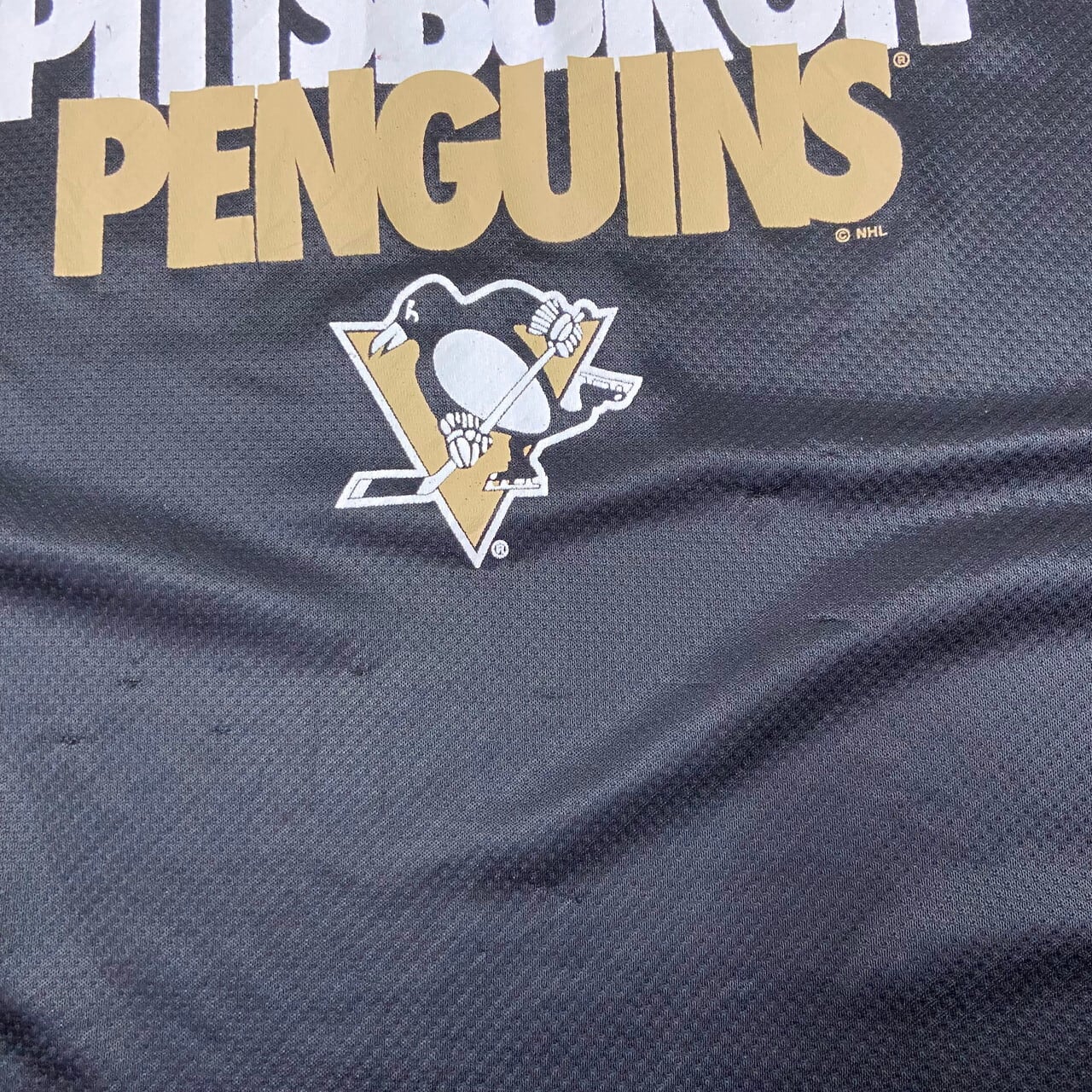 NHL ピッツバーグ・ペンギンズ チームロゴ プリント ホッケーシャツ