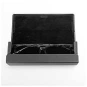 シンプル スクエア セミハード メガネケース ブラウン 2451-03