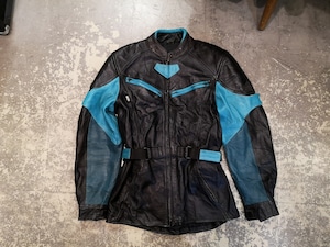 leather motor jacket 2tone