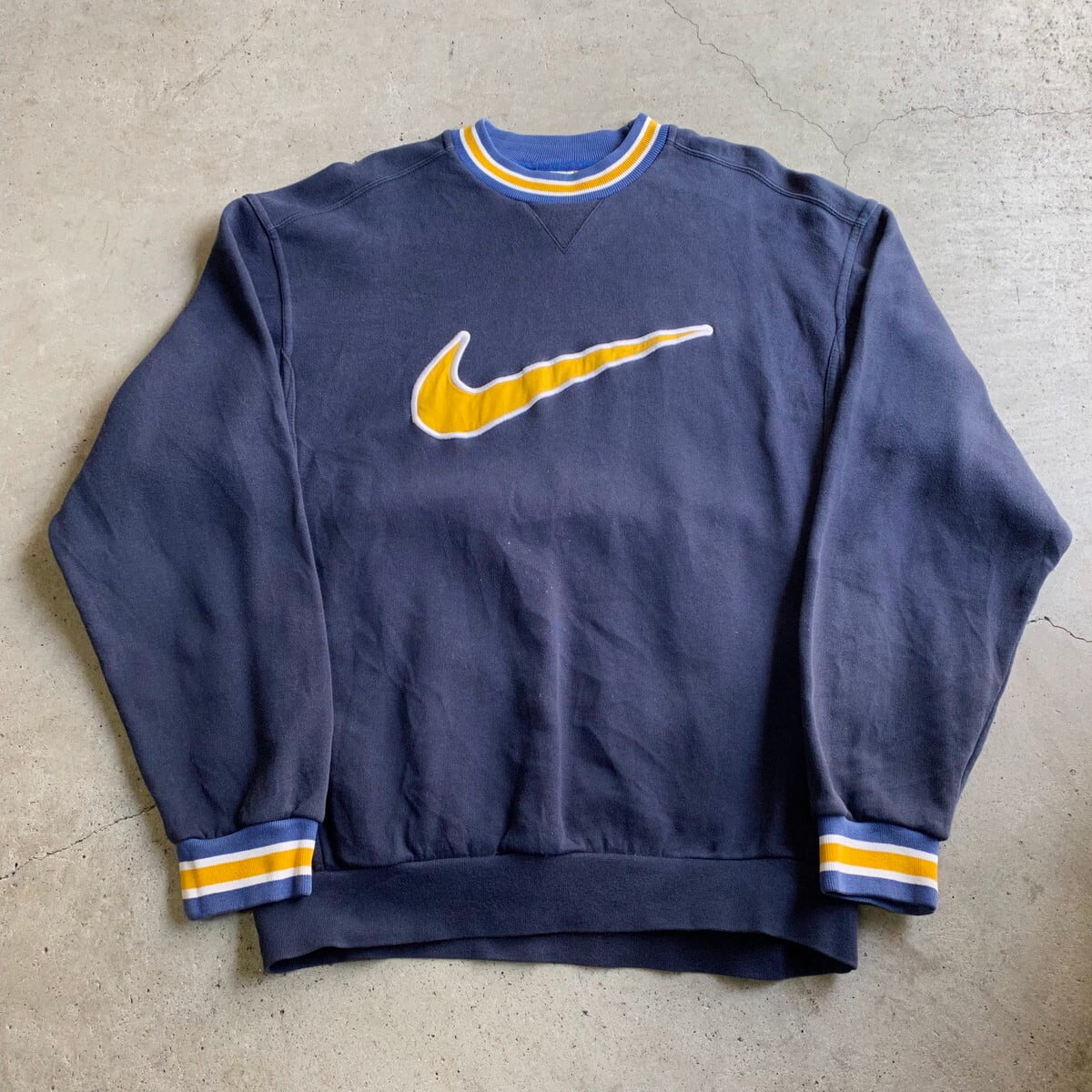 【入手困難‼︎】NIKE◎90s バイカラー ビッグロゴ刺繍 スウェット 520