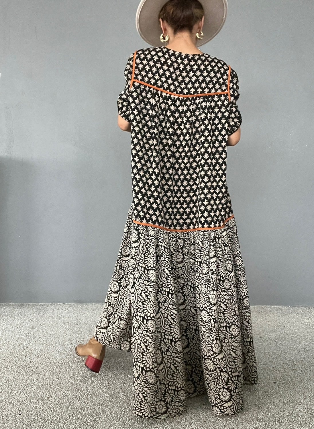 高身長半袖マキシ丈】Grace Botanical Mix Maxi Dress【7月下旬】 | MARIA